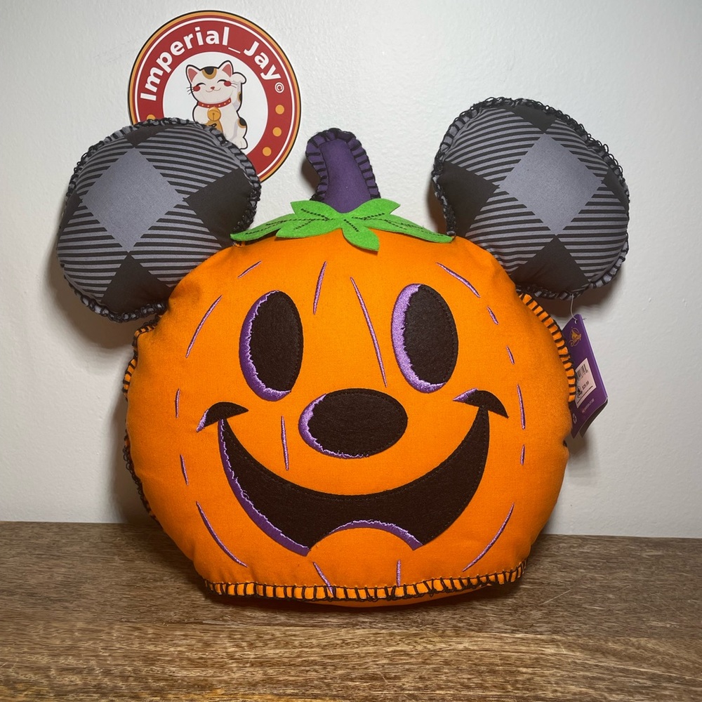 Disney Parks Mickey Mouse Pumpkin Halloween Pillow